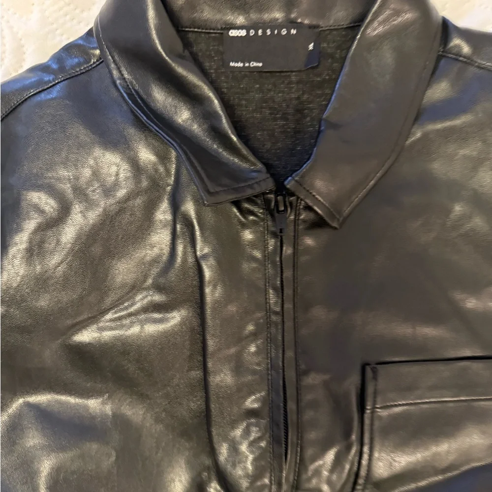 Black Faux Leather Jumpsuit - Picture 8 of 10